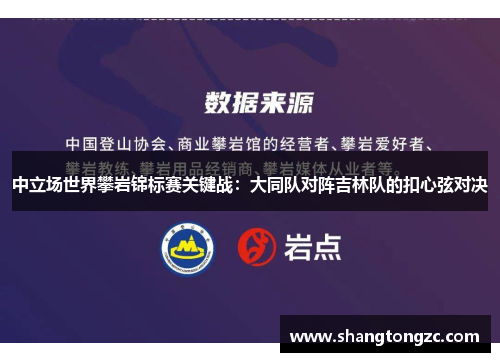 中立场世界攀岩锦标赛关键战：大同队对阵吉林队的扣心弦对决